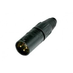 XLR 3-PIN MALE BLACK