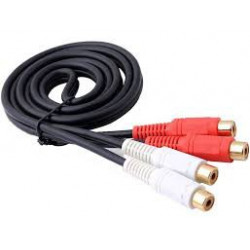 AUDIO CABLE, 2 RCA(F) TO 2 RCA(F), 1M