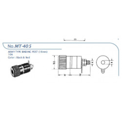 BINDING POST "EST" MT-405 BLACK