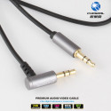 AUDIO CABLE, 3.5MM TO RIGHT ANGLE STEREO, 1.8M, BLACK