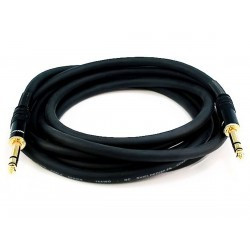 AUDIO CABLE, 1/4" TO 1/4" STEREO, 1M