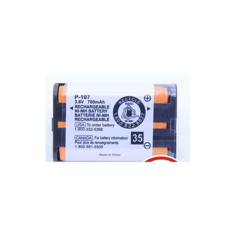 BATTERIES HHR-P107 NIMH 3.6V 700MA