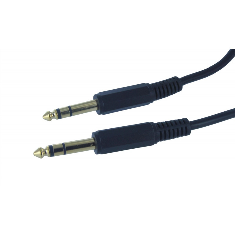 AUDIO CABLE, 1/4" TO 1/4" STEREO, 0.3M