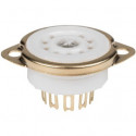 TUBE SOCKET 9-PIN GOLD CHASSIS