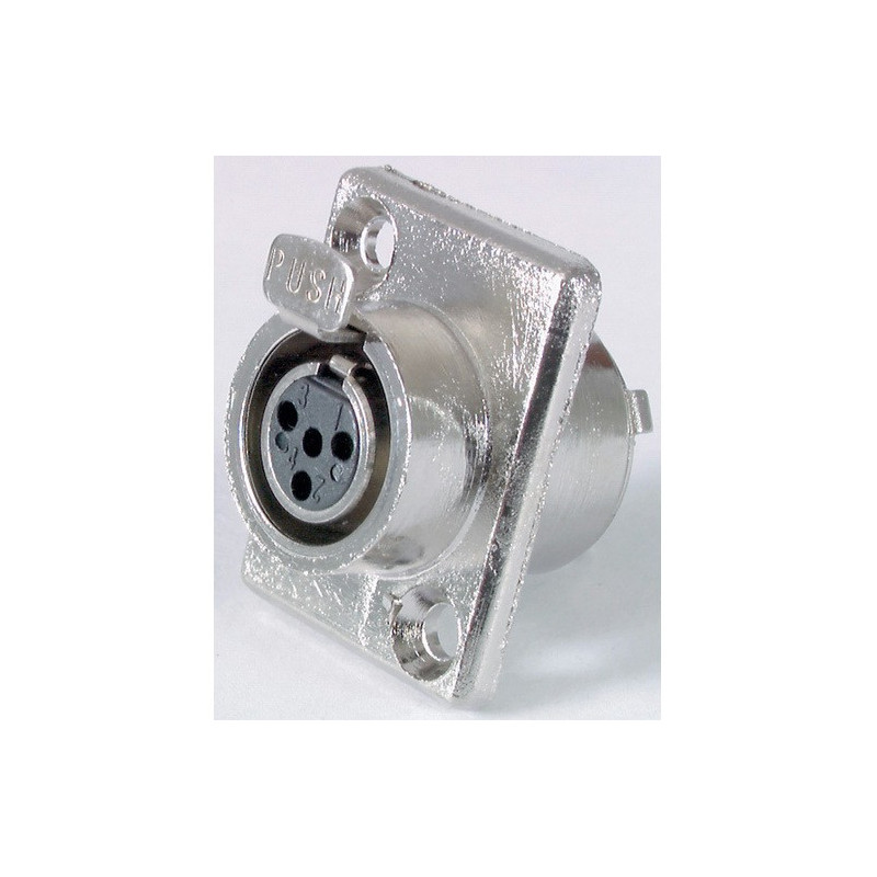 XLR MINI CHASSIS MOUNT 4-PIN JR2729 FEMALE