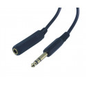 AUDIO CABLE, 1/4"ST (M)- 1/4"ST (F) 1.5M EXTENSION