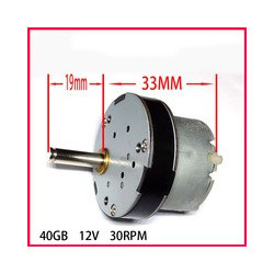 GEAR MOTOR 12V 30RPM 40GB