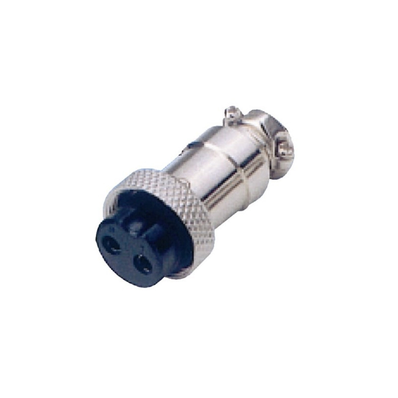 PLUG & JACK, MINI DIN, METAL, INLINE, 2P, (F)