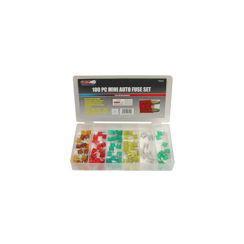 MINI AUTO FUSE ASSORTMENT KIT (100 PCS)