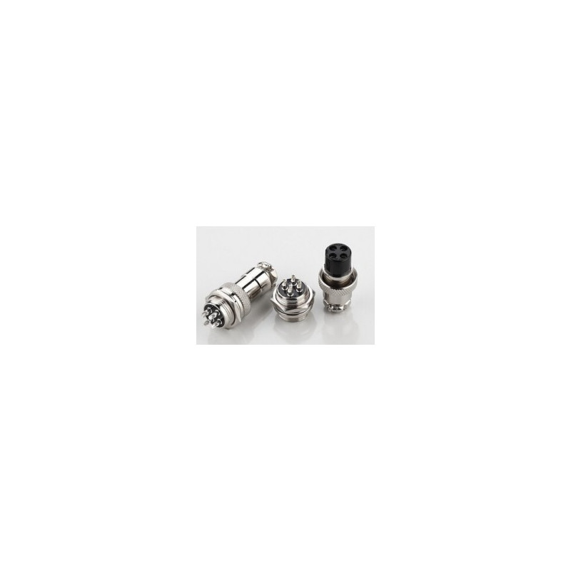 PLUG & JACK, DIN, METAL, INLINE, 2P, (F)