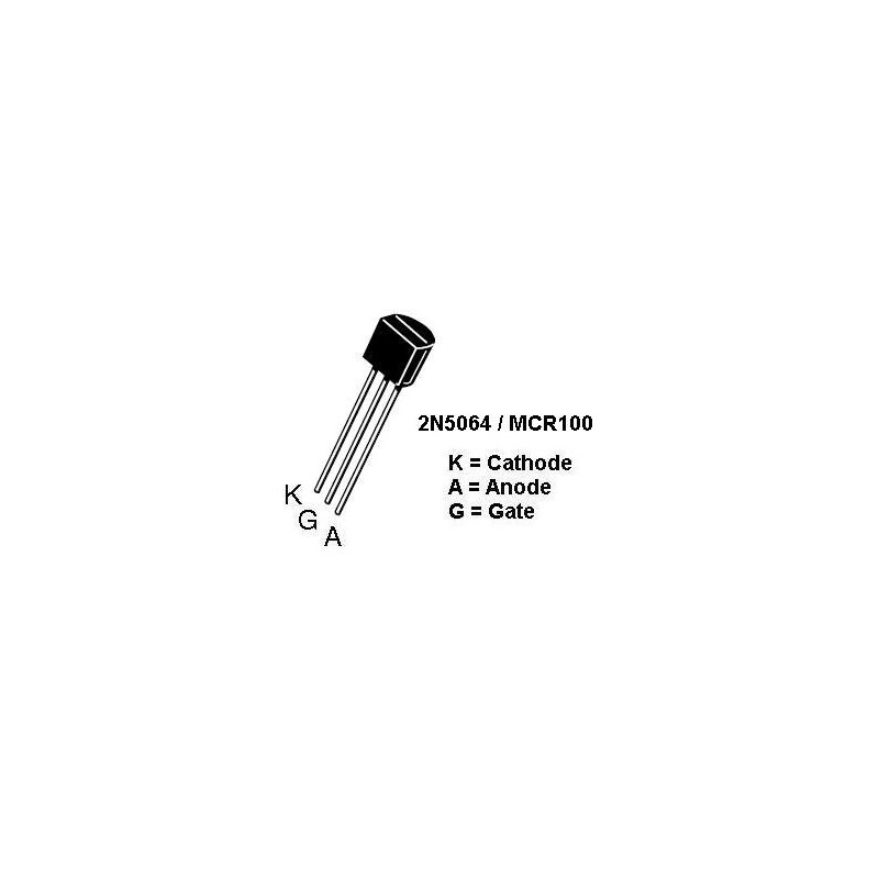 SCR 2N5064 200V 0.8A SENSITIVE GATE 2 PCS/PKG