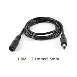 COAXIAL 2.1MM 1.8M 18AWG M/F EXTENSION CABLE