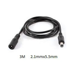 COAXIAL 2.1MM M/F EXTENSION CABLE 18AWG 3M