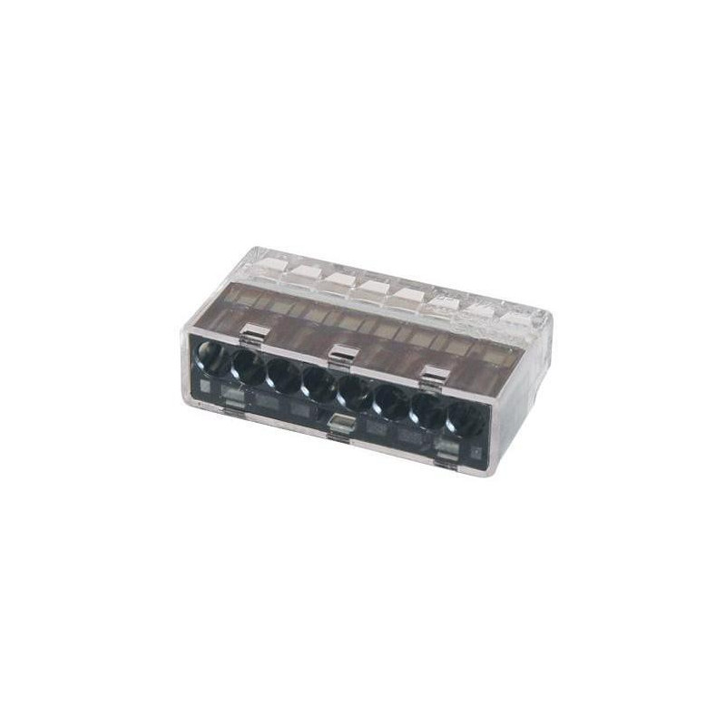 PUSH N LOCK CONNECTOR BLOCK 22-12 AWG 8P 400V 24A