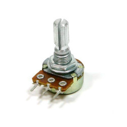 POTENTIOMETER, B1M, PCB, 16MM, SHORT SPLIT SHAFT