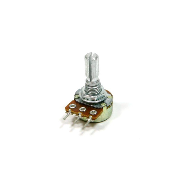 POTENTIOMETER, B1M, PCB, 16MM, SHORT SPLIT SHAFT