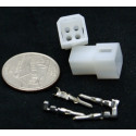 MOLEX CONNECTORS, 4POS, 0.062"/1.57MM (M/F) W/PINS