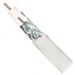 RG-6 TV CABLE FT4 WHITE PER FT