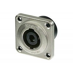 SPEAKON 4P SOCKET METAL CHASSIS MOUNT (SQUARE)