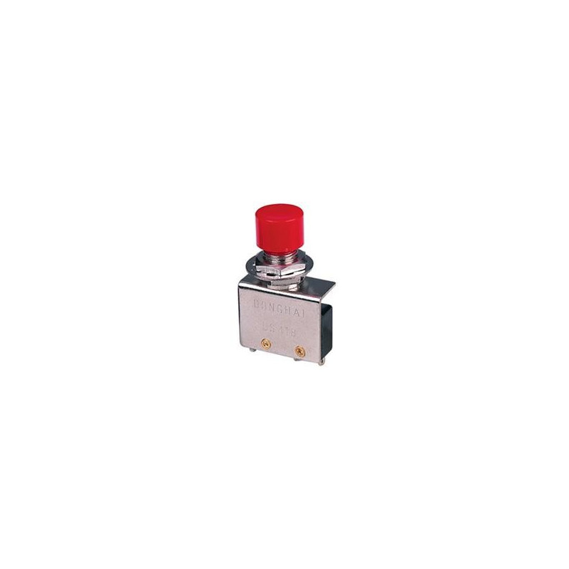 PUSH BUTTON MOMENTARY SWITCH 1NO+1NC BLACK PL