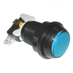 PUSH BUTTON SWITCH BLUE W/ MICRO SWITCH 12V LED