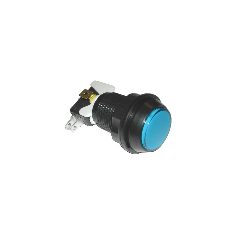 PUSH BUTTON SWITCH BLUE W/ MICRO SWITCH 12V LED