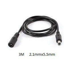 COAXIAL 2.1MM 3M 22AWG F/M...