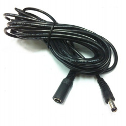 COAXIAL 2.1MM 5M 18AWG M/F EXTENSION CABLE