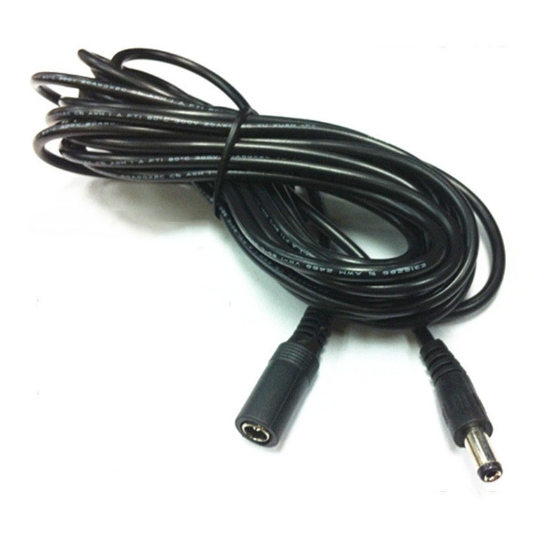 33FT(10m) 2.1x5.5mm DC 12V Power Adapter Extension Cable, Male to