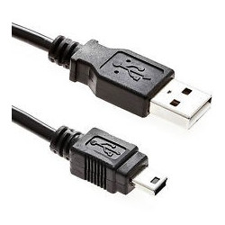 USB CABLE, A TO MINI 5PIN, M/M, 2M(6FT)