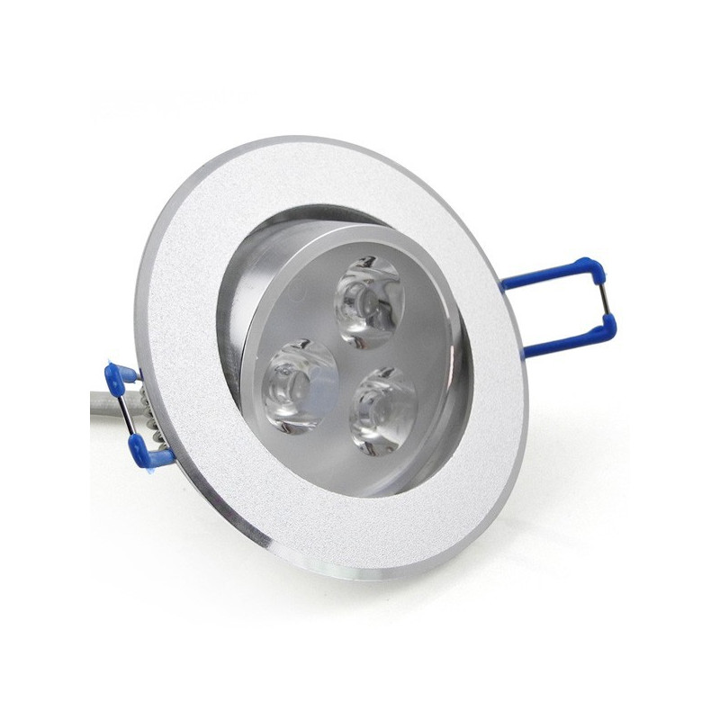 CEILING LED, ROUND STAINLESS STEEL, WARM WHITE, 3W