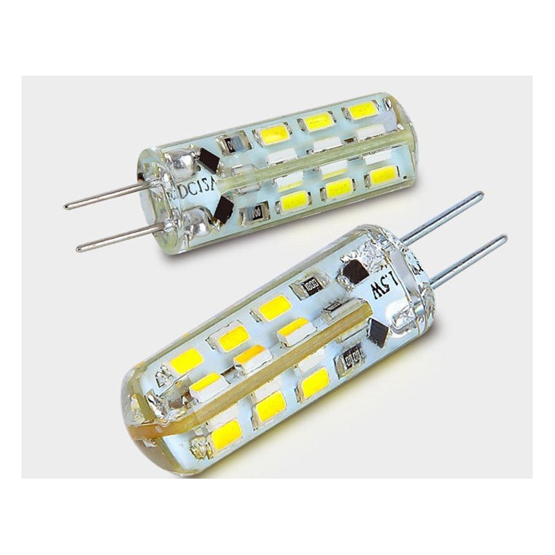 G4 SILICON LAMP 2PIN 3014 x24LED 12V COLD WHITE