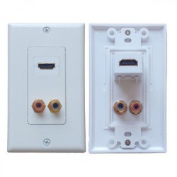 WALL PLATE HDMI+2/RCA