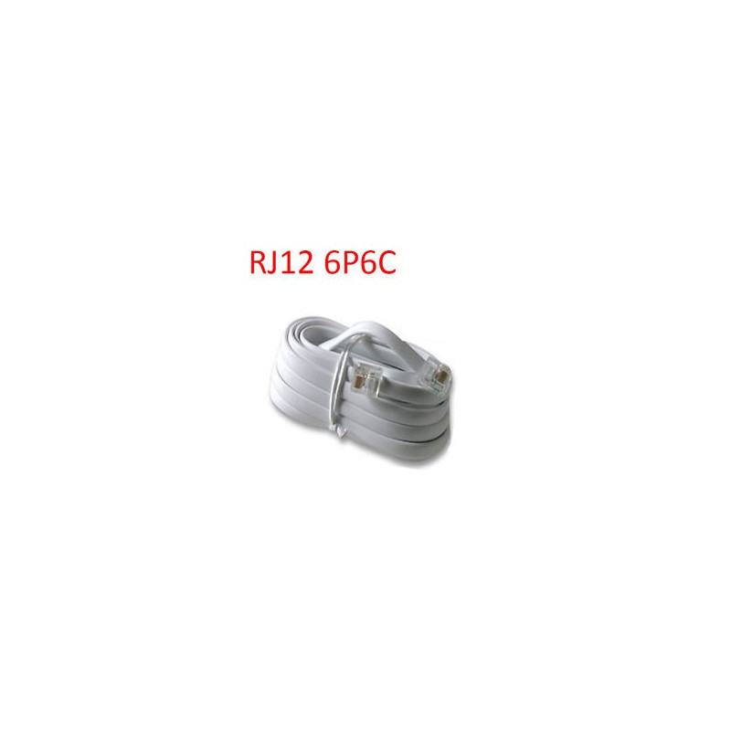 TELEPHONE CABLE, RJ12 (6P6C), 10FT