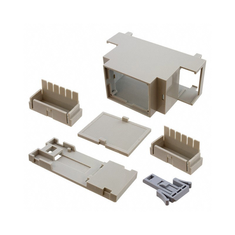 BOX ABS/PC 1.43 X 3.55 X 2.26'' GRY DIN RAIL MOUNT