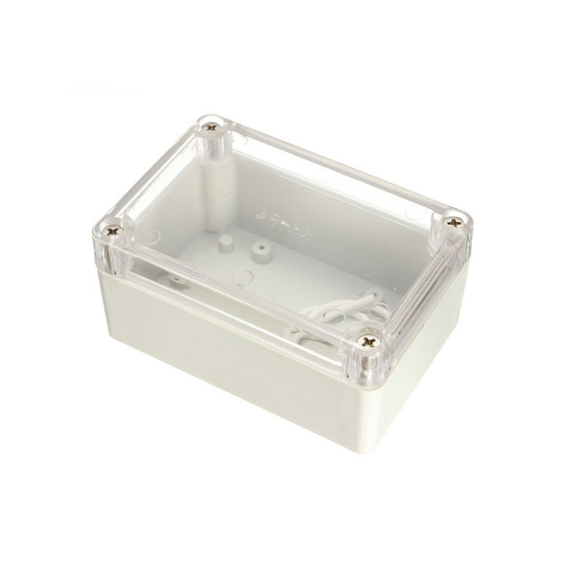 PLASTIC SEALED BOX 115X90X55MM W/ CLEAR TOP