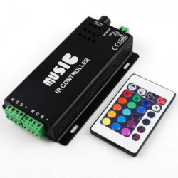 LED RGB 12-24V MUSIC-SYNC CONTROLLER WITH IR CTRL