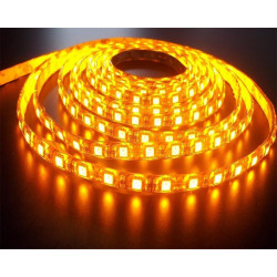 LED STRIP, 5050, 12V, W/ SILICON, YELLOW, 1M