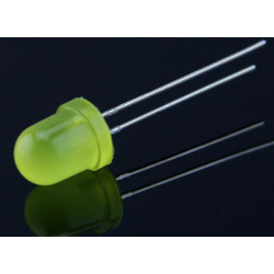 LED 8MM LIGHT EMITTER DIODE YELLOW 2PCS/PKG