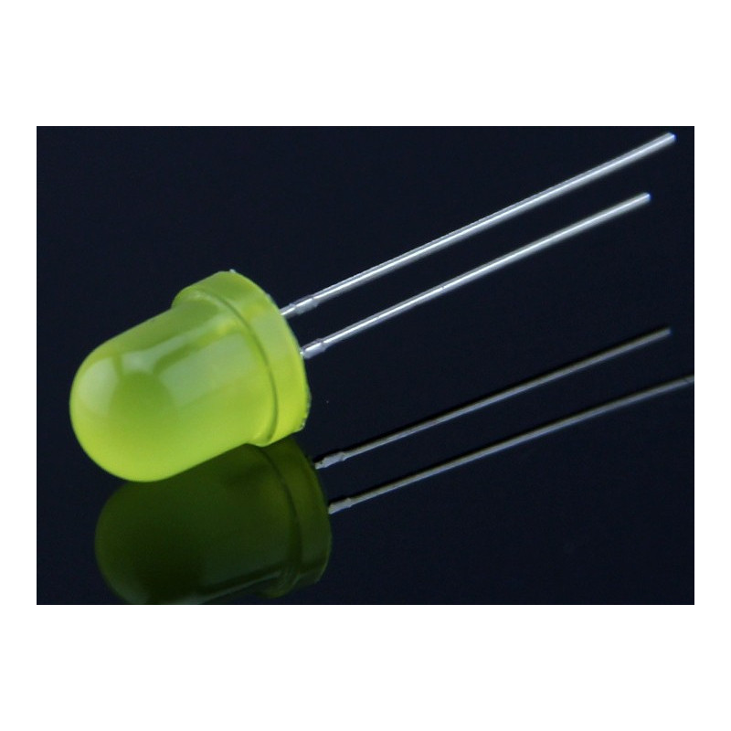 LED 8MM LIGHT EMITTER DIODE YELLOW 2PCS/PKG