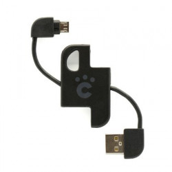 CHEERO PLATE CABLE WITH MICRO USB BLACK