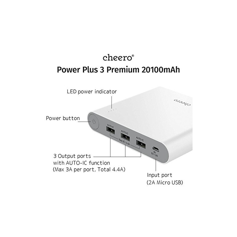 CHEERO POWER PLUS 3 PREMIUM 20100mAh