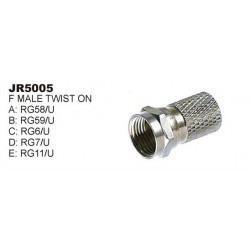 RG-6 TWIST ON CONNECTORS SLF-5005 2PCS