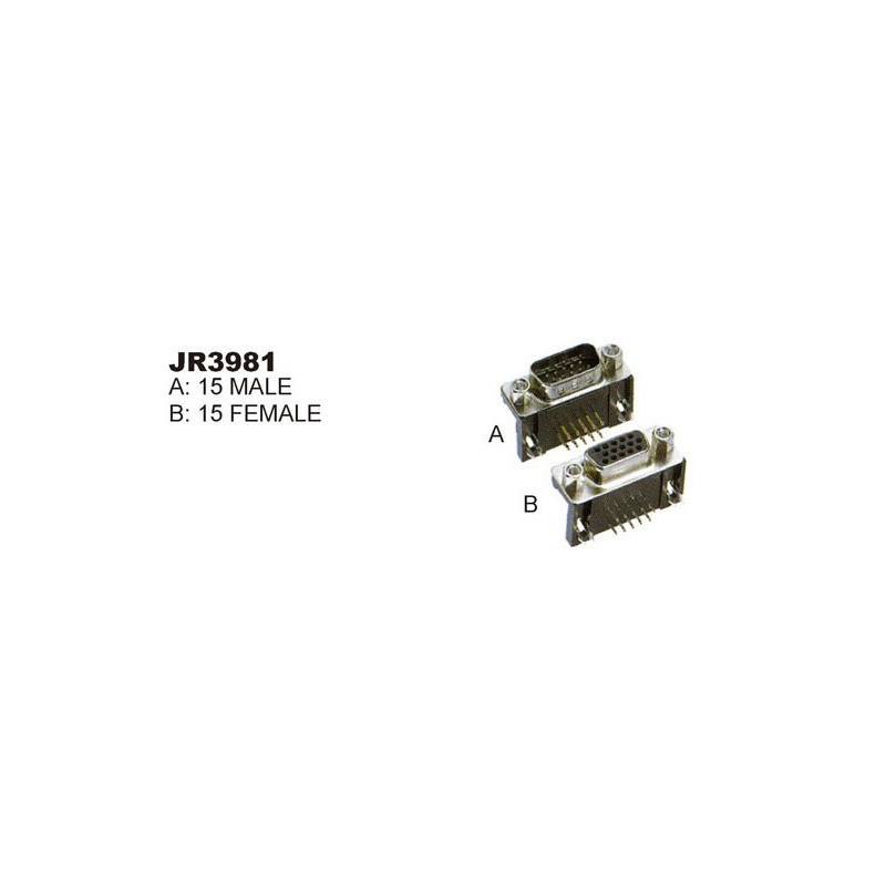 RIGHT ANGLE HD-15 MALE PCB MOUNT SLF-3981A