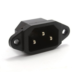 IEC POWER SOCKET W/ MOUNTING TAB 3-PIN