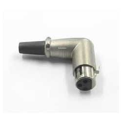 XLR 3-PIN RIGHT ANGLE FEMALE CONNECTOR