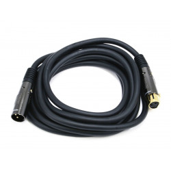 XLR(M) TO XLR(F) 16AWG CABLE (10FT, GOLD PLATED)