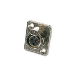 XLR MINI 3-PIN JR2729A FEMALE CHASSIS MOUNT