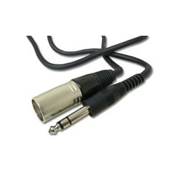 AUDIO CABLE, 1/4" TO XLR(M) STEREO, 10FT