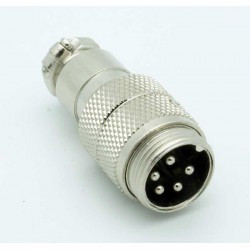 PLUG & JACK, DIN, METAL, INLINE, 5P, (M)